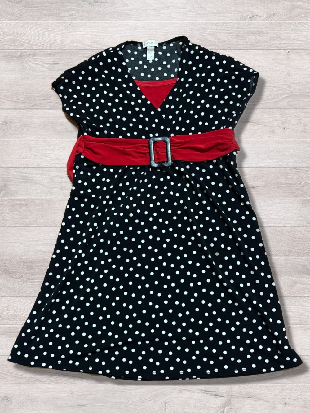 Y2K 2000s Limited Too Black Red Polka Dot Kitschy Dress 18